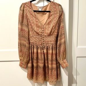 House of Harlow 1960 | Metallic Long Sleeve Dress